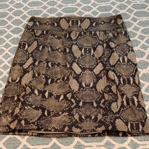 Chico's Black and Tan Snake Print Pencil Skirt